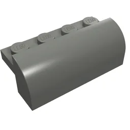 Brick Curved 2 x 4 x 1 1/3 / Dark Bluish Gray