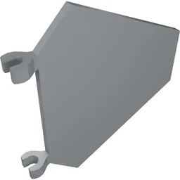 Flag 5 x 6 Hexagonal with U Clips / Light Bluish Gray