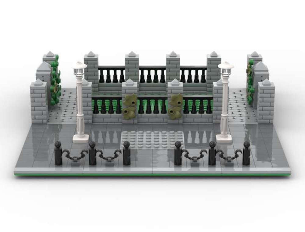 Lego Kiosk street base with park
