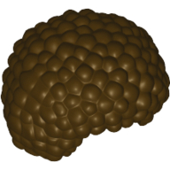 Lego Hair Bubble Style (Afro) / Dark Brown