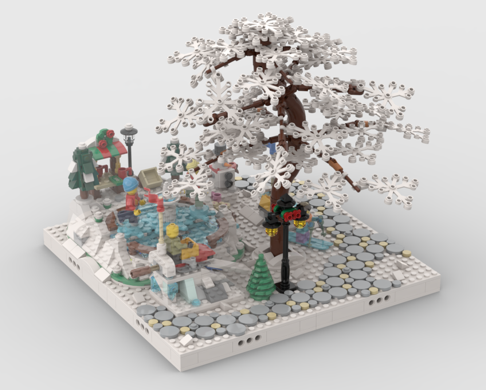 Lego Winter Village - Display for sets 40424 + 40416