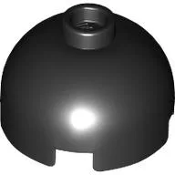 Brick Round 2 x 2 Dome Top, Vented Stud / Black