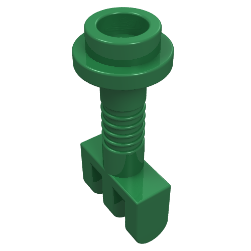 Lego Hinge Bar with 3 Fingers and End Stud (Control Lever) / Green