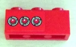 Brick 1 x 3 with 3 Taillights Pattern Model Left Side (Sticker) - Set 8486