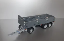 Three axle flatbed full trailer