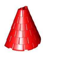 Lego Tower Roof 4 x 8 x 6 Half Cone Shaped with Roof Tiles