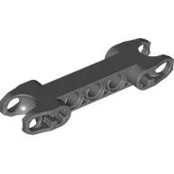Technic Axle and Pin Connector 2 x 7 with Two Ball Joint Sockets, Squared Ends, Open Side Axle Holes / Dark Bluish Gray
