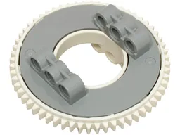 Technic Turntable 60 Tooth with White Top with Straight Teeth (18939 / 88738)