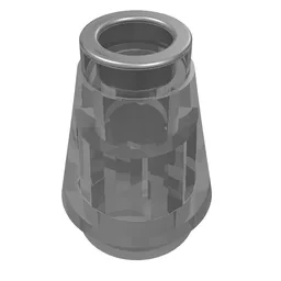 Cone 1 x 1 [Top Groove] / Trans-Brown