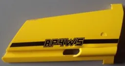 Technic, Panel Fairing #20 Large Long, Small Hole, Side A with 'RP4WS' Pattern (Sticker) - Set 8295