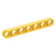 Technic Beam 1 x 7 Thin / Yellow