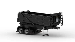 Black dump trailer