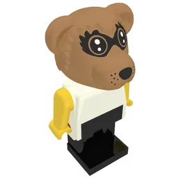 Fabuland Figure Raccoon 4 / White