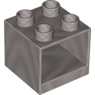 Lego Duplo Cabinet 2 x 2 x 1.5 / Flat Silver