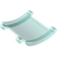 Panel 8 x 8 x 2 1/6th Circle with Pin Holes / Trans-Light Blue