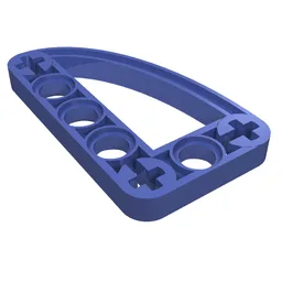 Technic Beam 3 x 5 L-Shape with Quarter Ellipse Thin / Violet