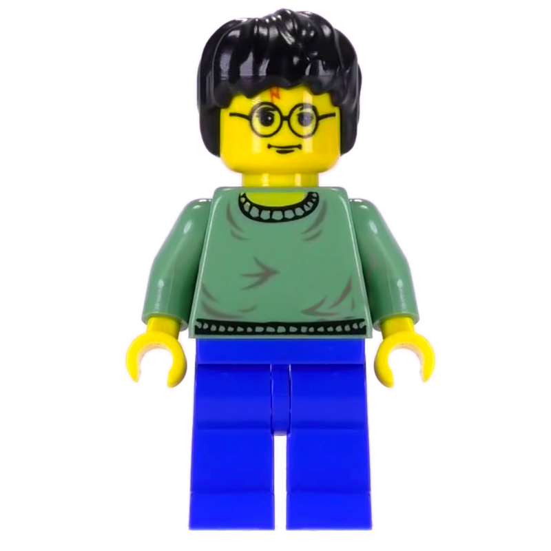 Lego Harry Potter, Yellow Skin, Sand Green Sweater