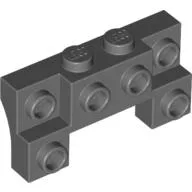 Brick Special 2 x 4 - 1 x 4 with 2 Recessed Studs and Thick Side Arches / Dark Bluish Gray