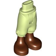 Lego Minidoll Hips and Cropped Trousers with Reddish Brown Boots print / Yellowish Green