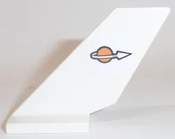 Tail Shuttle with Classic Space Logo Pattern Model Left Side (Sticker) - Sets 7690 / 7692
