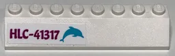 Slope 45 2 x 8 with HLC-41317 and Dolphin Pattern Model Right Side (Sticker) - Set 41317