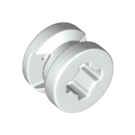 Lego Wheel 8 x 6 with Slot / White