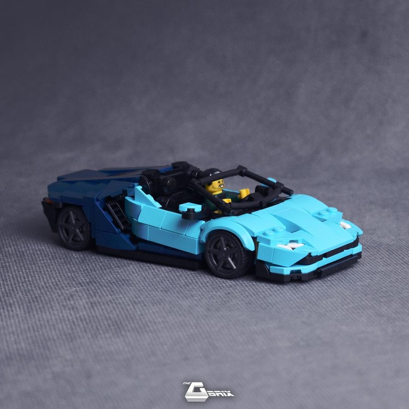 Lego Lamborghini Centenario - 2 tone Blue - 8stud wide