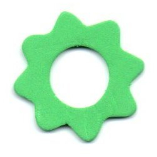 Lego Belville, Plant, Flower / Star 5 x 5 For Set 5859 / Bright Green