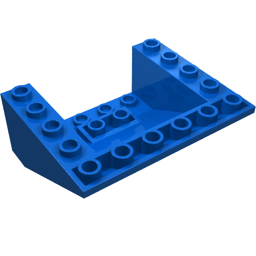 Lego Brick Sloped Inverted 33° 5 x 6 x 2 / Blue