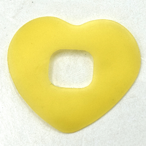 Lego Clikits Icon Accent, Heart 2 5/8 x 2 5/8 / Trans-Yellow