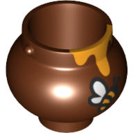 Lego Minifig Pot Small with Handle Holders and Dripping Honey and Bee Print