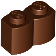 Lego Brick Special 1 x 2 Palisade [aka Log] / Reddish Brown