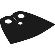 Lego Neckwear Cape, Standard, Very Short [Spongy Stretchable Fabric] / Black