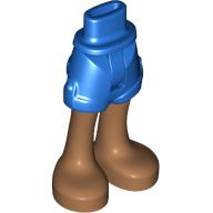 Lego Minidoll Hips and Shorts with Medium Nougat Legs print / Blue