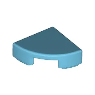 Tile Round 1 x 1 Quarter / Medium Azure