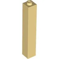 Brick 1 x 1 x 5 with Solid Stud / Light Yellow