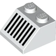 Brick Sloped 45° 2 x 2 with Black Grill Print