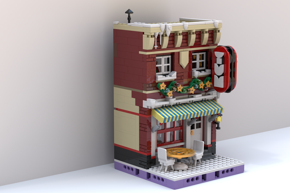 Lego Yum's Cafe and Sweet Shoppe (Winter Village Main Street project #1)