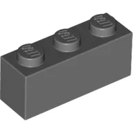 Brick 1 x 3 / Dark Bluish Gray