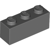 Lego Brick 1 x 3 / Dark Bluish Gray