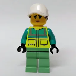 Ambulance Driver, Vibrant Yellow Safety Vest, White Cap