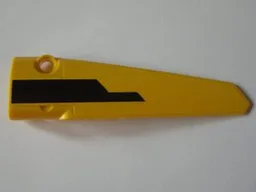 Technic, Panel Fairing # 5 Long Smooth, Side A with Stepped Black Stripe Pattern (Sticker) - Set 8043