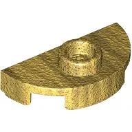 Plate Special Round 1 x 2 Half Circle with Stud (Jumper) / Pearl Gold