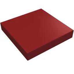 Tile 2 x 2 with Groove / Dark Red