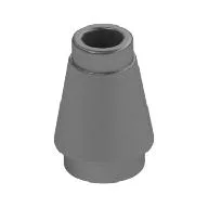 Cone 1 x 1 [Top Groove] / Metallic Silver