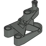 Large Figure Foot, 3 x 4 1/2 x 2 1/3 with Technic Pin Connector / Dark Gray