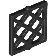 Window Pane Latticed 1 x 2 x 2 / Black