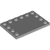 Plate Special 4 x 6, Studs on 3 Edges / Light Bluish Gray