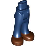 Lego Minidoll Hips and Trousers with Back Pockets and Reddish Brown Shoes Print / Dark Blue