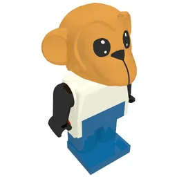 Fabuland Figure Monkey 2 / White